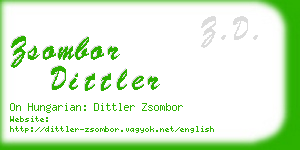 zsombor dittler business card